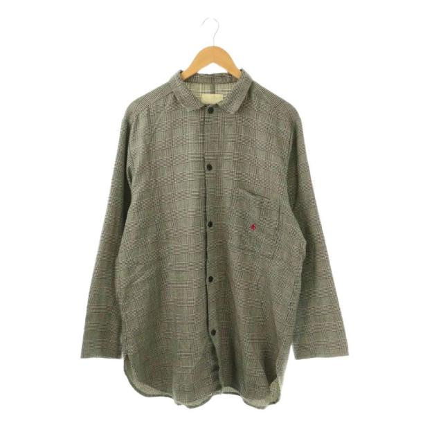 ヴォー セットアップ シャツ パンツ グレンチェック グレー /DO 大きい