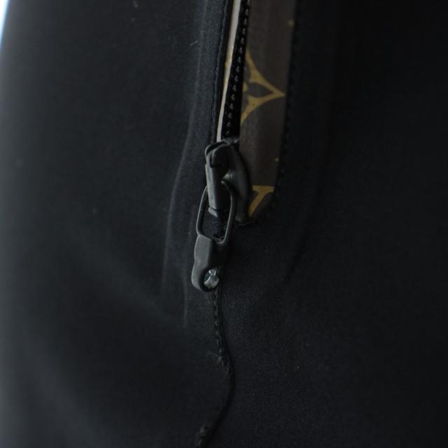 【中古】ルイヴィトン LOUIS VUITTON 22AW フィットドレス ハイネック モノグラム 半袖ワンピース ミドル 34 XS 黒_6