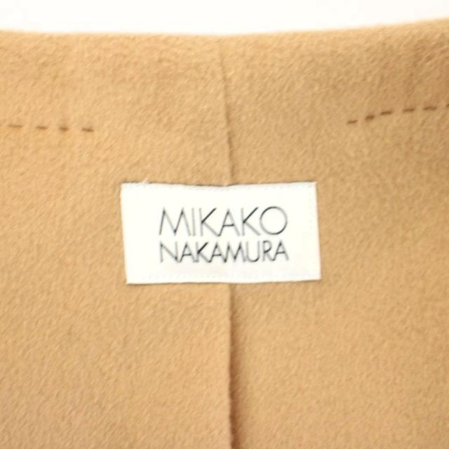 【中古】MIKAKO NAKAMURA ミカコ ナカムラ ノーカラーコート カシミヤ 42 ベージュ /MW ■GY50 レディース_3