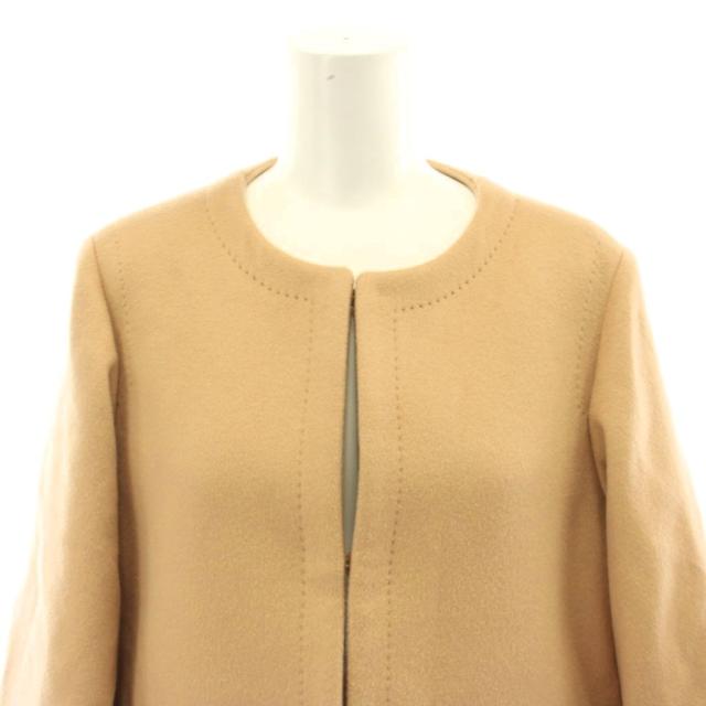 【中古】MIKAKO NAKAMURA ミカコ ナカムラ ノーカラーコート カシミヤ 42 ベージュ /MW ■GY50 レディース_6