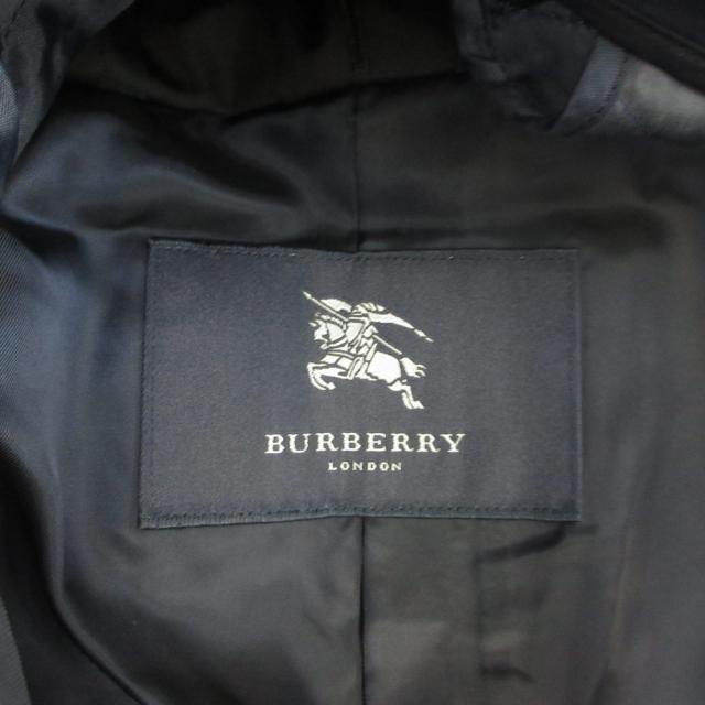【中古】BURBERRY LONDON トレンチコート アウター シャドーチェック 総裏地 ベルト ライナー付き 9 M 黒 紺_3