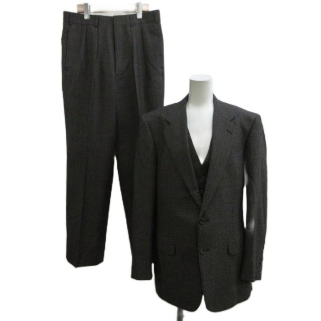 【中古】バーバリー BURBERRY スーツ フォーマル セットアップ ジャケット パンツ ベスト グレー 3ピース 長袖 /PP