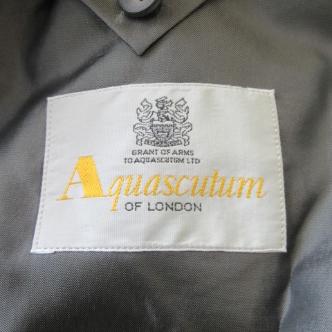 【中古】アクアスキュータム AQUASCUTUM セットアップ スーツ フォーマル A-6 グレー ダブルブレスト_6