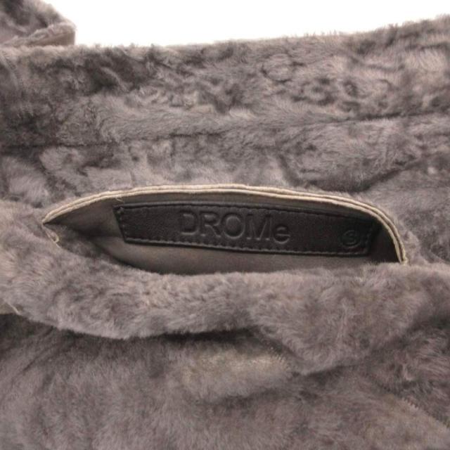 【中古】ドローム DROMe 美品 ムートンコート ロング丈 リバーシブル S グレー /MG ■GY06 レディース_7