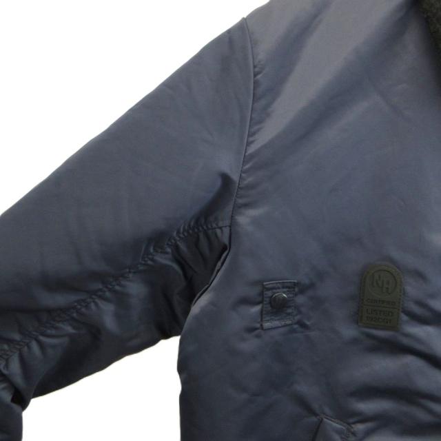 【中古】NEIGHBORHOOD B-15D N-JKT 飛翔上衣 上衣 アウター ナイロン 中綿 ボア XL 紺 192SZNH-JKM03
