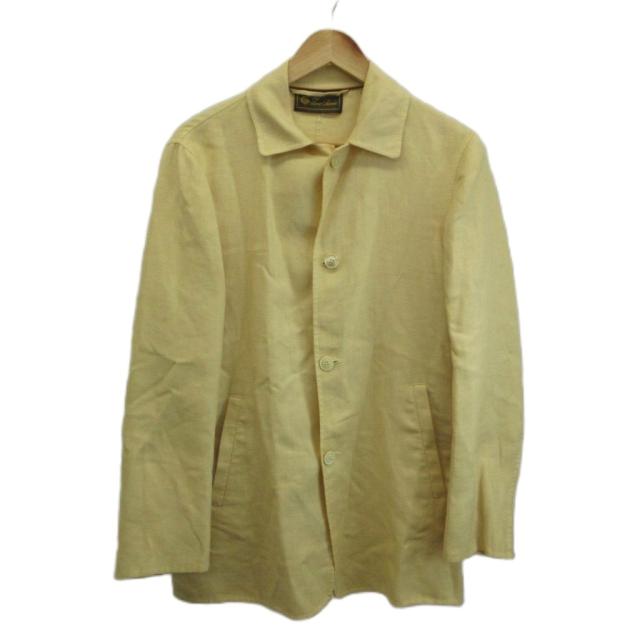 【中古】ロロピアーナ Loro Piana テーラードジャケット カシミヤ 麻 リネン シングル センターベント 44 M ベージュ