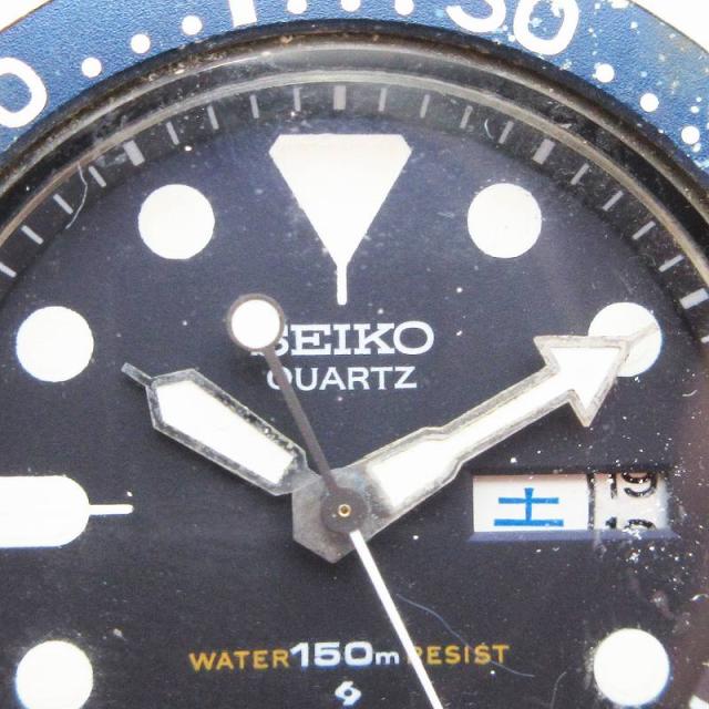 SEIKO セイコー ダイバー腕時計 7548-700B クォーツ式 ジャンク SEIKO セイコー 150m ダイバー 7548-700B ペプシベゼル 1980年製