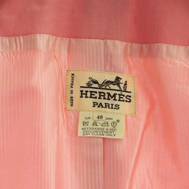 中古】エルメス HERMES スーツ セットアップ 上下 ノーカラー