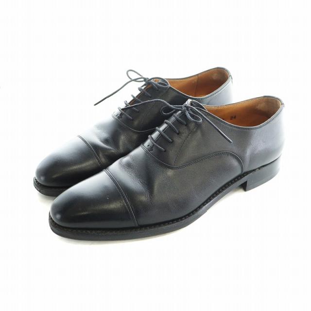 【中古】スコッチグレイン SCOTCH GRAIN ドレスシューズ ストレートチップ ビジネス レザー 靴 ロゴ 24cm 黒