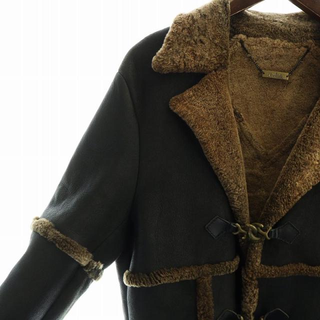 中古】オベリスク Obelisk ムートン レザー コート ロング 長袖 羊革 M