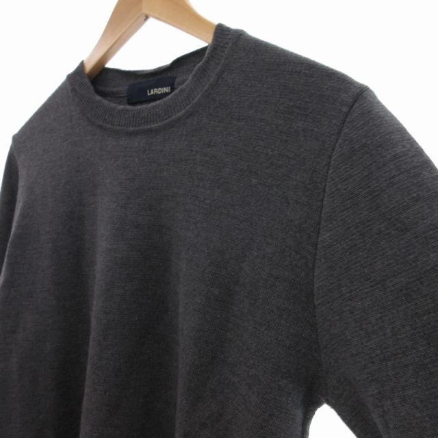 【新品未使用】LARDINI ラルディーニ　クルーネック長袖ニット　44サイズ 新品未使用】LARDINI ラルディーニ クルーネックニット 44サイズ