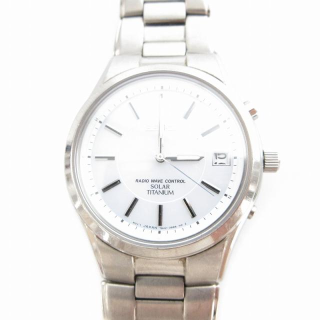 中古】セイコー SEIKO 腕時計 電波ソーラー アナログ カレンダー付き