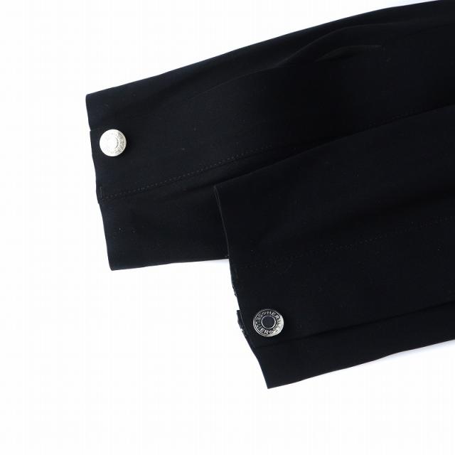 中古】エルメス HERMES セリエ ボタン パンツ レギンス 裾ジップ