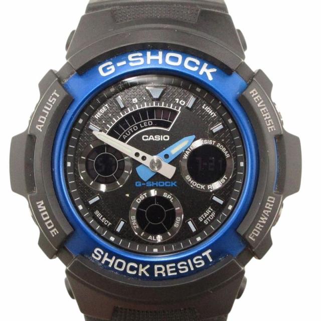 【中古】カシオジーショック CASIO G-SHOCK 腕時計 アナデジウォッチ クォーツ 黒 ブラック AW-591-2AJF /AE メンズ