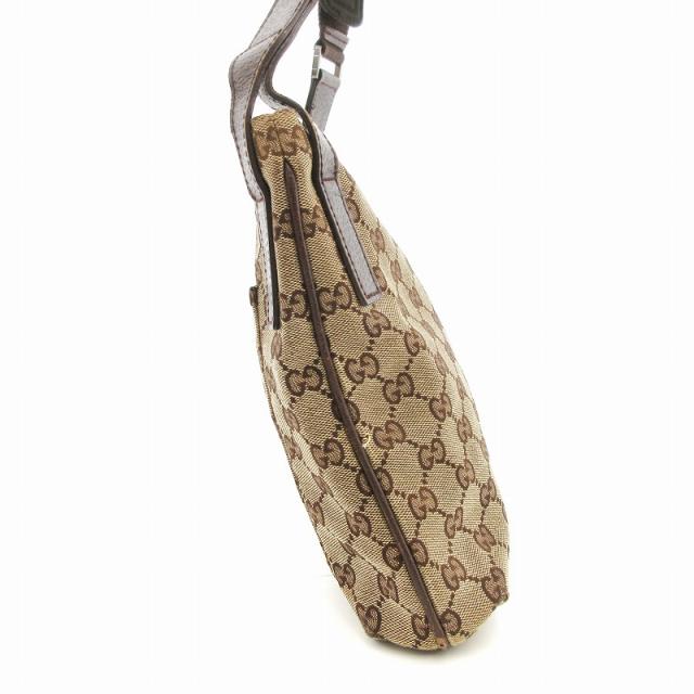 中古】グッチ GUCCI ショルダーバッグ 斜めがけ GGキャンバス 茶