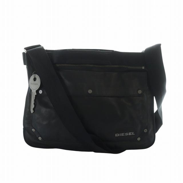 【新品タグ付き】　DIESEL ショルダーバッグ　メッセンジャー　大容量　黒 中古】未使用品 ディーゼル DIESEL ショルダーバッグ タグ付き