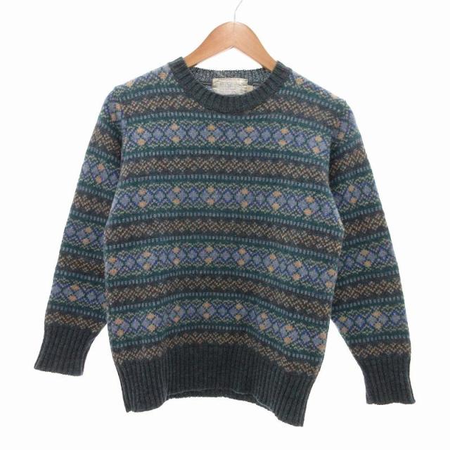 INVERALLAN フェアアイル柄クルーネックニット サイズ38 インバー