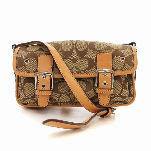 中古】コーチ COACH シグネチャー ショルダーバッグ キャンバス 中古】コーチ COACH シグネチャー ショルダーバッグ キャンバス