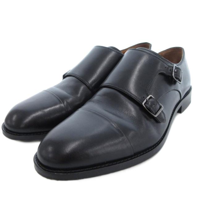 中古】ヒルトン HILTON ビジネスシューズ 本革 レザー ダブルモンク