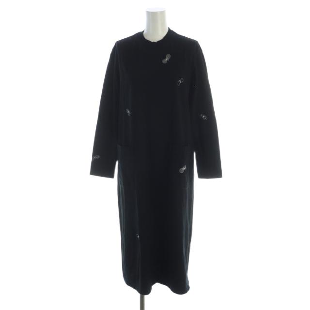 【中古】ミナペルホネン mina perhonen choucho コットンジャージー ロングカットソー ワンピース 長袖 蝶々 ロゴ