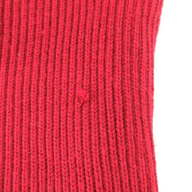 希少 バーバリー ケーブルニット 赤 セーター 90年代 ホースロゴ 刺繍