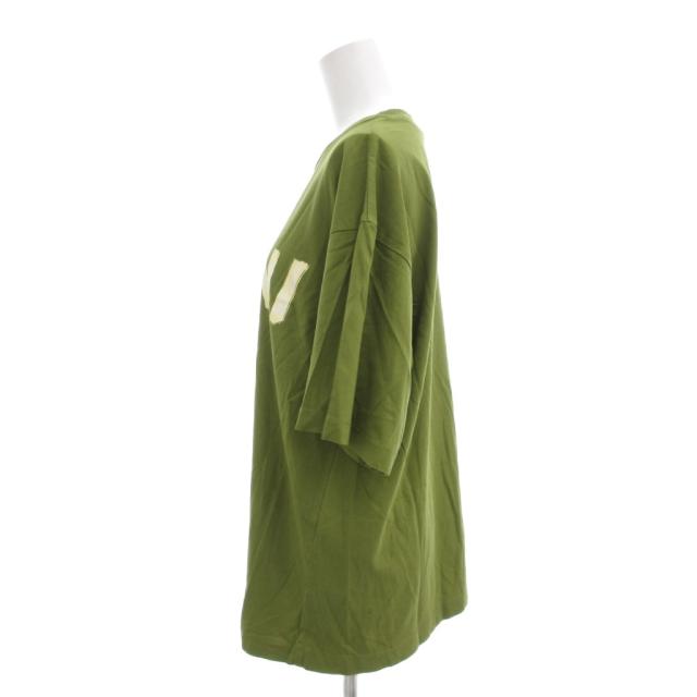 【中古】マルニ MARNI 美品 Tシャツ カットソー クルーネック ロゴ 半袖 36 XS カーキ /AE ☆AA★ レディース 中古】マルニ MARNI 美品 Tシャツ カットソー クルーネック ロゴ 半袖