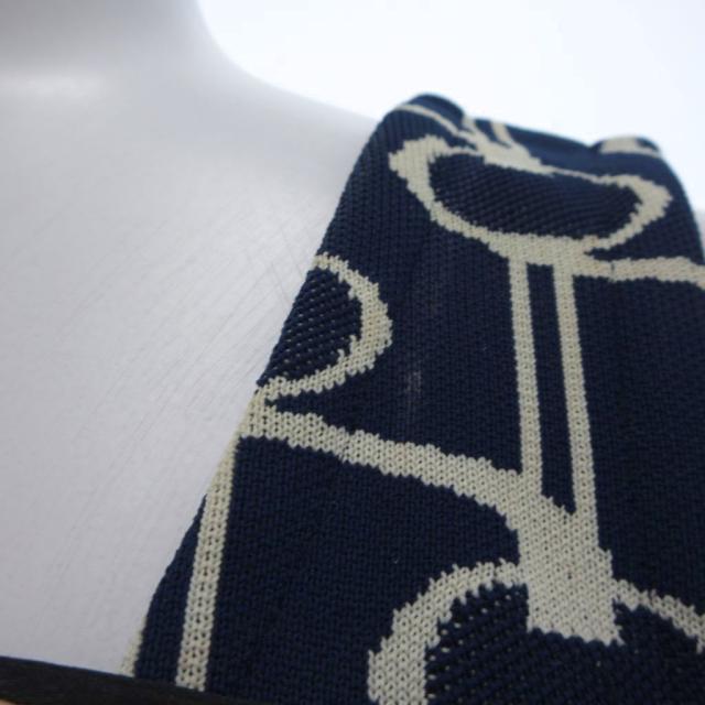 【中古】プラダ PRADA ワンピース ノースリーブ 総柄 ミモレ ロング 38 ネイビー /UO レディース 中古】プラダ PRADA ワンピース ノースリーブ 総柄 ミモレ ロング 38