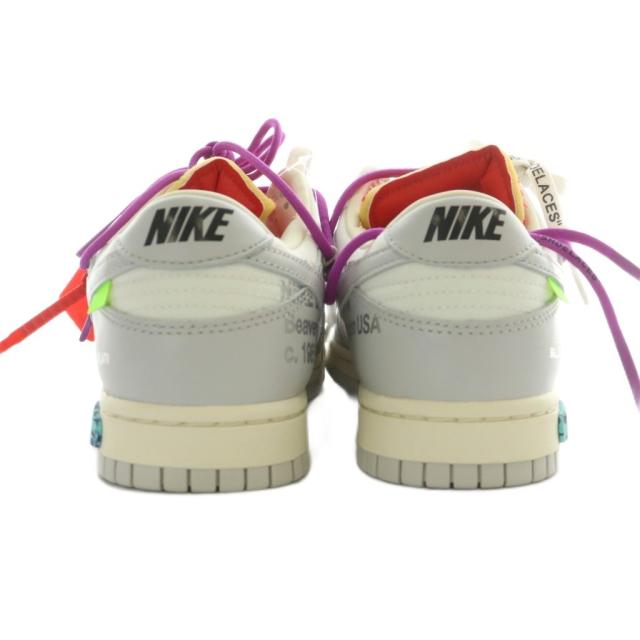 【中古】未使用品 NIKE Dunk Low 1 of 50 45 × Off-White スニーカー ローカット US8.5 26.5cm 白 グレー DM1602-101