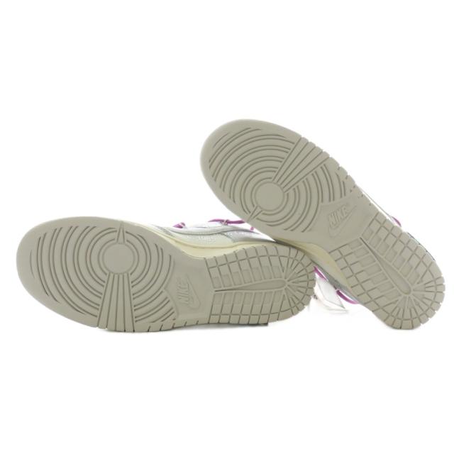 【中古】未使用品 NIKE Dunk Low 1 of 50 45 × Off-White スニーカー ローカット US8.5 26.5cm 白 グレー DM1602-101
