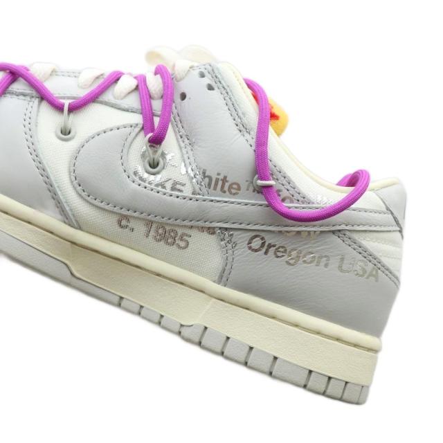 【中古】未使用品 NIKE Dunk Low 1 of 50 45 × Off-White スニーカー ローカット US8.5 26.5cm 白 グレー DM1602-101