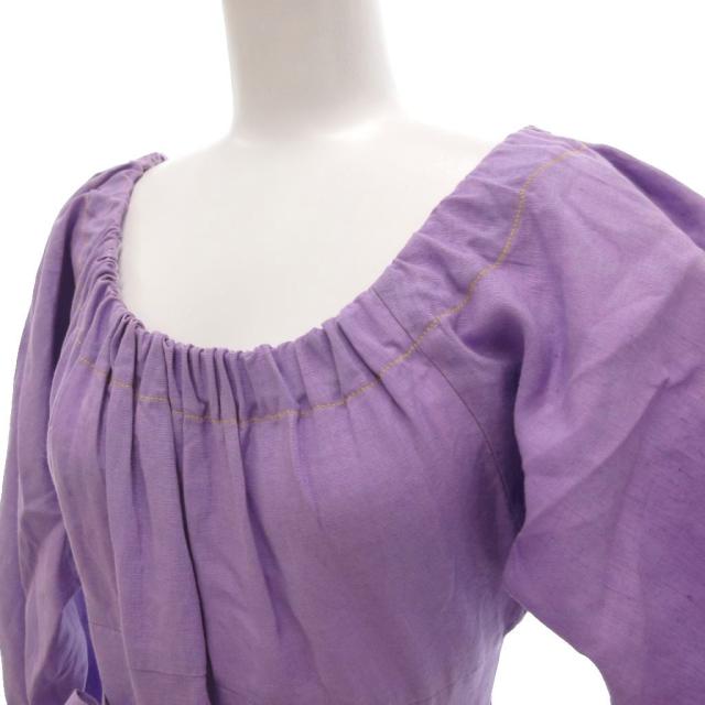 中古】マイラン MYLAN ワンピース バルーンスリーブ ロング ベルト付き