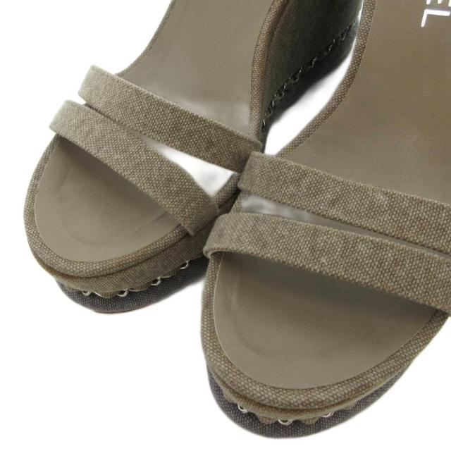 中古】シャネル CHANEL ストラップサンダル ウェッジソール ココマーク