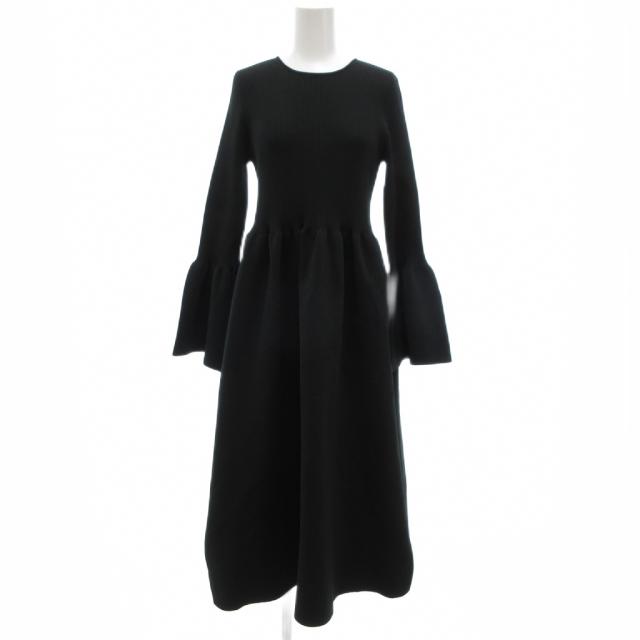 【中古】未使用品 マルティニーク martinique 22SS タグ付き リブニットワンピース ベルスリーブ ミモレ ロング