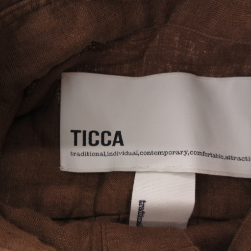 【中古】ティッカ TICCA 美品 シャツ ブラウス 麻 リネン ノースリーブ F 茶 ブラウン /AE レディース 中古】ティッカ TICCA 美品 シャツ ブラウス 麻 リネン ノースリーブ F