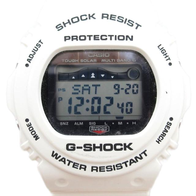 G-shock 白 中古 G-SHOCK⁄シルバー⁄白文字盤⁄スクエア⁄G-