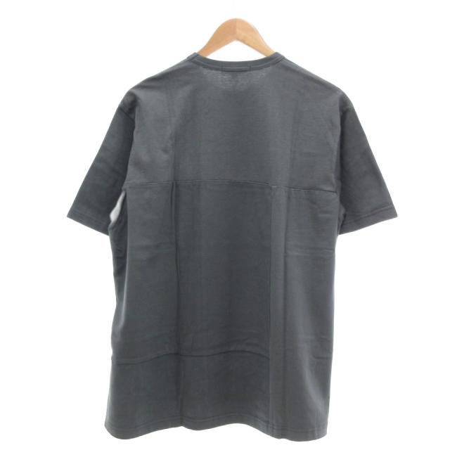 【中古】未使用品 コムデギャルソンオム タグ付き 綿天竺MIX パッチワークTシャツ 半袖 染色加工 S グレー系 AD2020_1