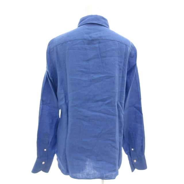 【中古】フィナモレ finamore シャツ ブラウス 長袖 麻 リネン 42 青 ブルー /AE レディース 中古】フィナモレ finamore シャツ ブラウス 長袖 麻 リネン 42 青