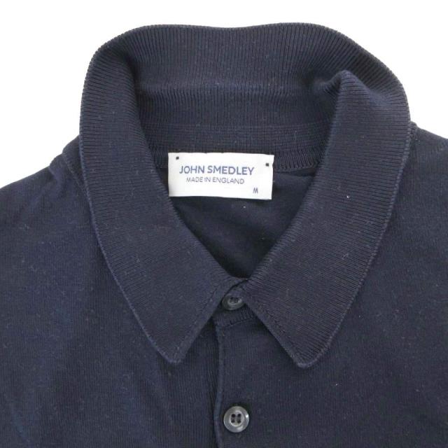 【中古】ジョンスメドレー JOHN SMEDLEY ポロシャツ ニット 半袖 M 紺 ネイビー /UO メンズ_3