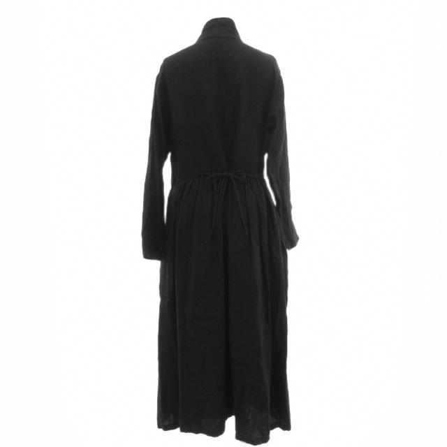 中古】SA-RAH ラップワンピース カシュクール ロング ブラック /UO