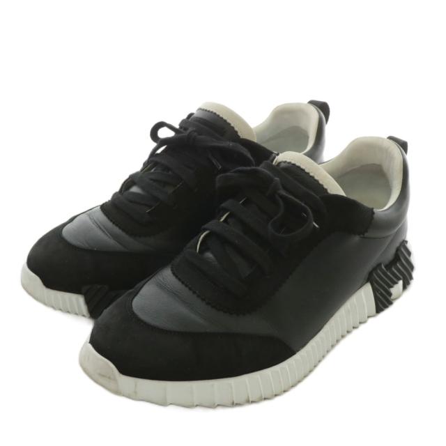 中古】エルメス HERMES バウンシング スニーカー レザー スエード