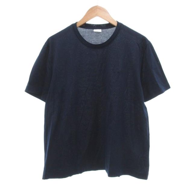 【中古】ブリオーニ BRIONI Tシャツ 半袖 XL 紺 ネイビー ロゴ 刺繍 /UO ☆AA★ メンズ