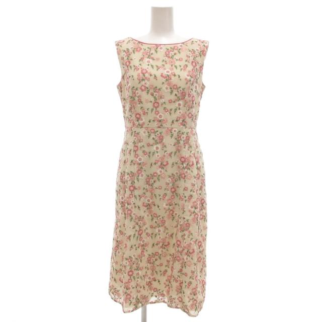 【中古】未使用品 トッカ MAY FLOWERS メイフラワーズドレス ワンピース シフォン ノースリーブ 花刺繍