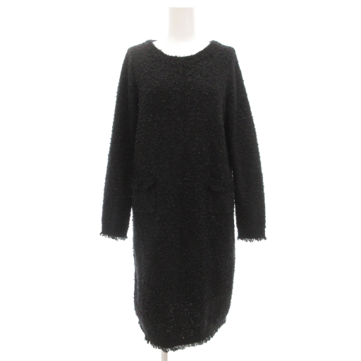 【中古】トッカ 23AW Black & White Capsule Collection アンスナール ツイード ドレス ニットワンピース XS