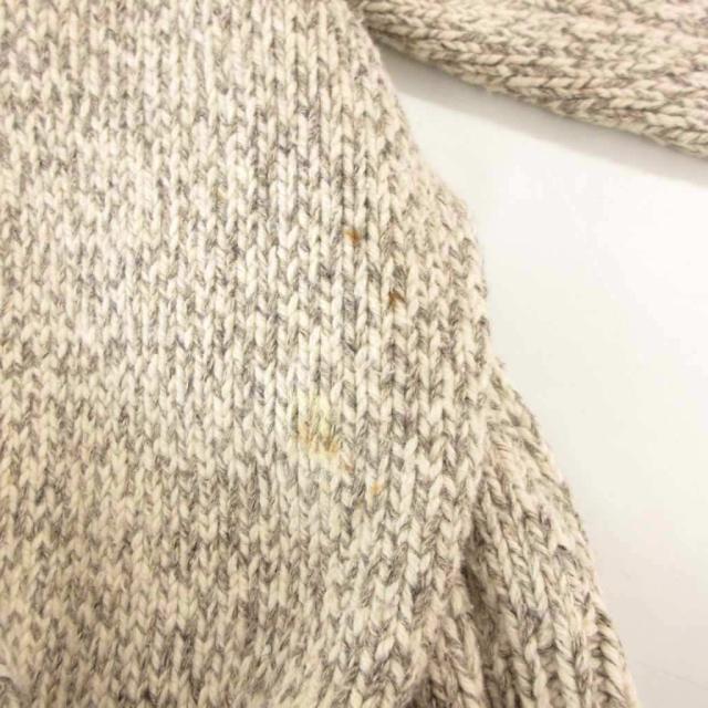 【中古】ダブルアールエル RRL 国内正規 コットン ウール メランジニット セーター 長袖 厚手 XL アイボリー系 /UO 中古】ダブルアールエル RRL 国内正規 コットン ウール メランジニット