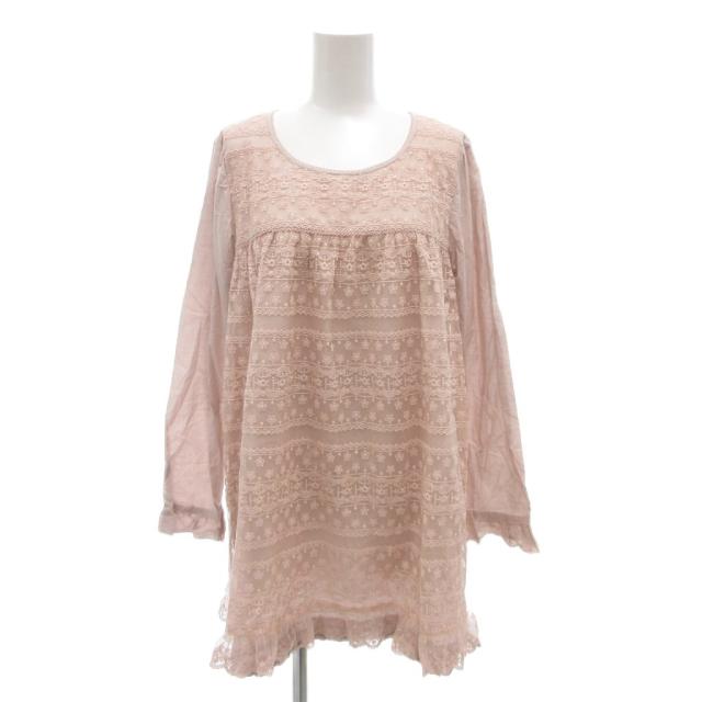 【中古】ピンクハウス PINK HOUSE ブラウス シャツ プルオーバー 長袖 レース 花柄 刺繍 ピンク /AE レディース 中古】ピンクハウス PINK HOUSE ブラウス シャツ プルオーバー 長袖