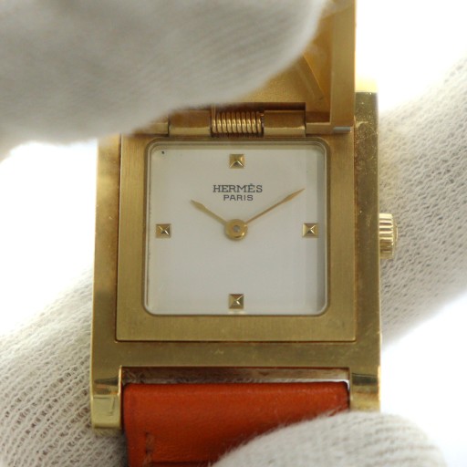 中古】エルメス HERMES ジャンク品 メドール 腕時計 ウォッチ クォーツ
