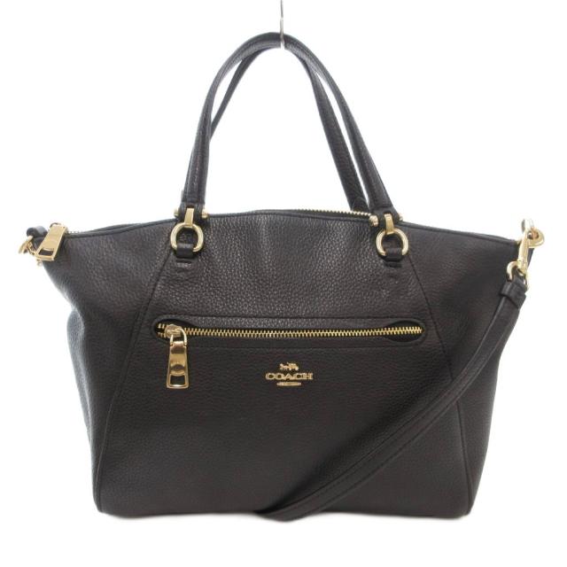 【中古】コーチ COACH 美品 ハンドバッグ ショルダー 2WAY ロゴ 黒 ブラック 79997 /AE レディース