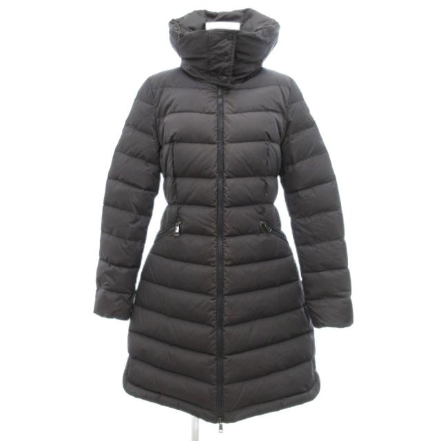 【中古】モンクレール MONCLER FLAMMETTE フラメッテ ダウンコート ナイロン 0 チャコールグレー系 /UO レディース