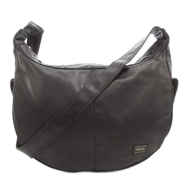 【中古】ポーター PORTER フリースタイル FREE STYLE ショルダーバッグ 斜め掛け クロスボディ ハーフムーン ロゴ