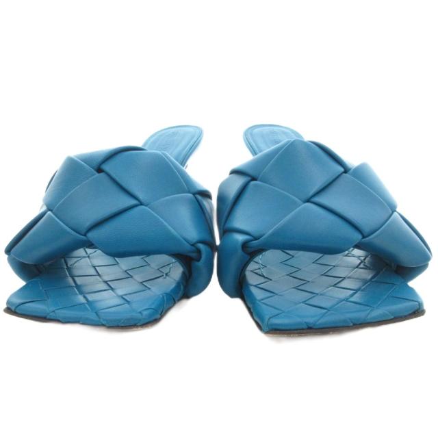 【中古】ボッテガヴェネタ BOTTEGA VENETA イントレチャート リド ミュール サンダル レザー ハイヒール 35.5_2